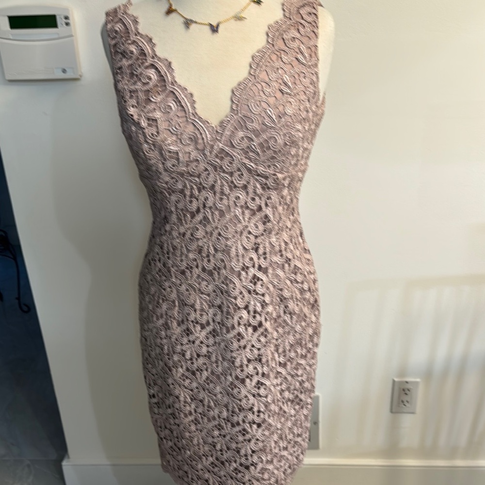Adrianna Papell Purple Midi Dress